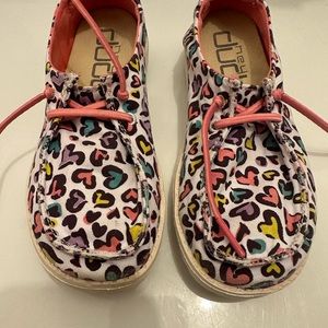 Little girls size 13 Hey Dudes slip ons